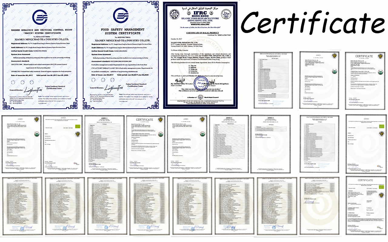 bota tea supplier with multiple certifications
