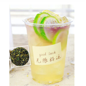 osmanthus oolong tea applying as lemon fruit tea